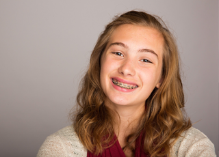 Young girl with Braces