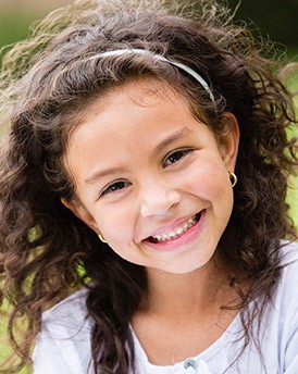Little girl with healthy happy smile